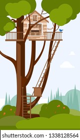 house on  tree in the forest