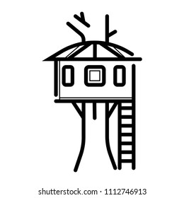 house on tree - tree house icon