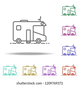 House on wheels dusk icon. Elements of Summer holiday & Travel in multi color style icons. Simple icon for websites, web design, mobile app, info graphics