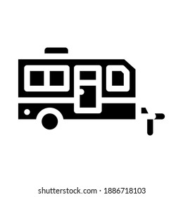 house on wheels glyph icon vector. house on wheels sign. isolated contour symbol black illustration
