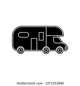 House on wheels icon. Element of Camping for mobile concept and web apps icon. Glyph, flat icon for website design and development, app development