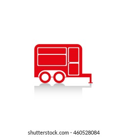 House on wheels. Vector icon.