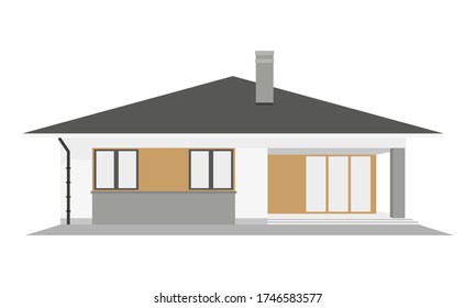 House on a white background