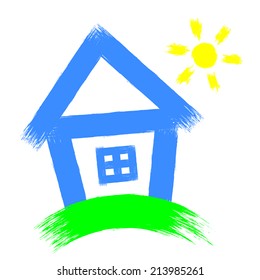 house on a white background
