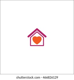 house on white background