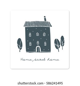 house on white background