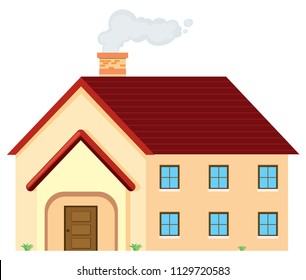 A House on White Background illustration