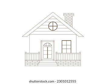 casa de fondo blanco. ilustración vectorial.