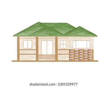 house on white background. vector illustration.