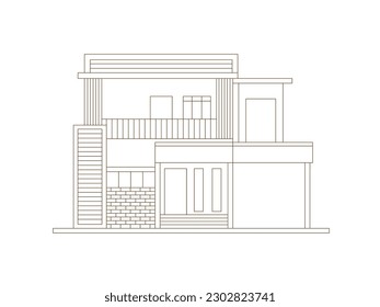 casa de fondo blanco. ilustración vectorial.