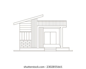 casa de fondo blanco. ilustración vectorial.