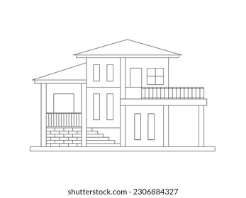 casa de fondo blanco. ilustración vectorial.