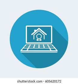House - Online certificate - Vector flat icon