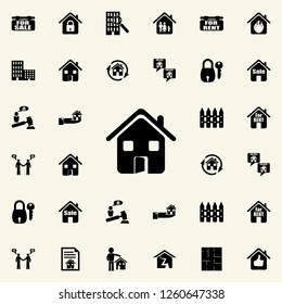 house with an open door icon. Real estate icons universal set for web and mobile