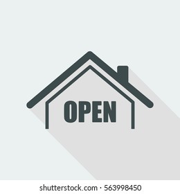 House open - Vector web icon