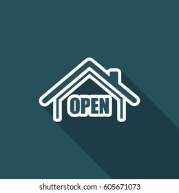 House open - Vector web icon