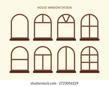 seleção de design de janela aberta da casa