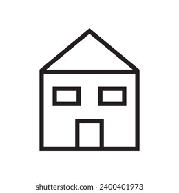 Icono de contorno de la casa Isolación de vectores Ilustración
