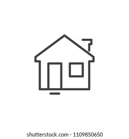House outline icon. linear style sign for mobile concept and web design. Home simple line vector icon. Real Estate symbol, logo illustration. Pixel perfect vector graphics