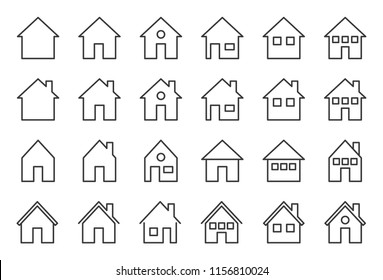 house outline icon, pixel perfect