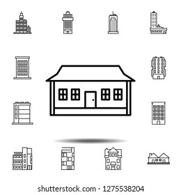 House outline icon. Simple outline vector element of Building icons set for UI and UX, website or mobile application