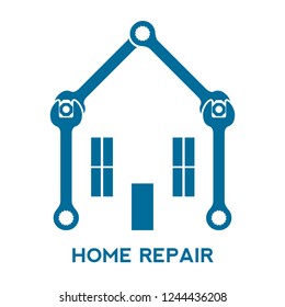 House outline with rench and text. Vector illustration design