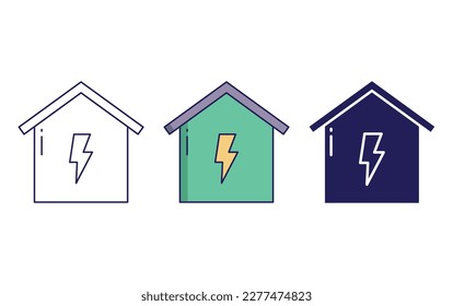 House outline and solid vector icon