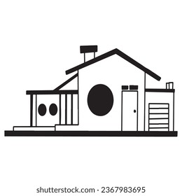 House outline variant 2 ,good for graphic resources, printable art, suitable for design resources, logo, template designs, and more. 