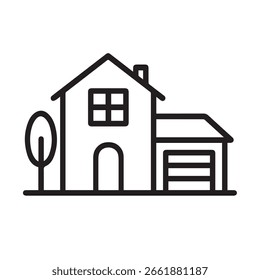 “Esquema de la casa residencial — Ilustración vectorial.”