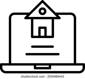  Diseño del icono del vector de contorno de la casa

