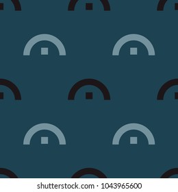 House outside seamless pattern. Strict line geometric pattern for your design.