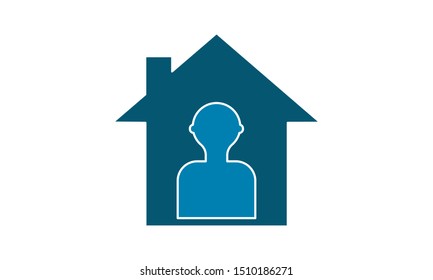House owner vector icon flat style graphical symbol.