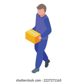 House pack delivery icon isometric vector. Home box. Storage furniture