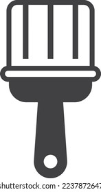 house paint brush illustration in minimal style isolated on background