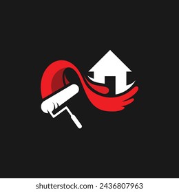 house paint logo, brush of paint logo