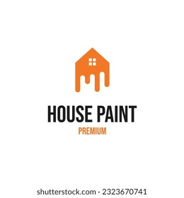 House Paint Logo Design Concept Vector Illustration Symbol Icon