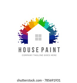 House Paint Logo - Home Color Vector
