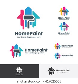 House Paint Logo, Home Decoration Company Identity