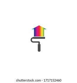 House Paint Logo Icon Illustration