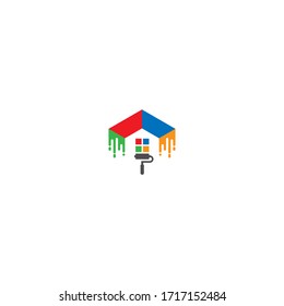 House paint logo icon illustration