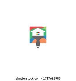 House paint logo icon illustration