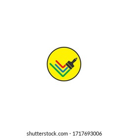 House paint logo icon illustration