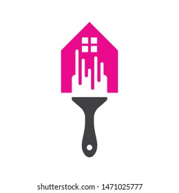 house paint logo icon vector illustration design