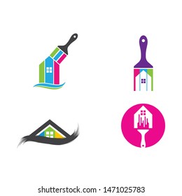 house paint logo icon vector illustration design