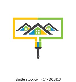 house paint logo icon vector illustration design