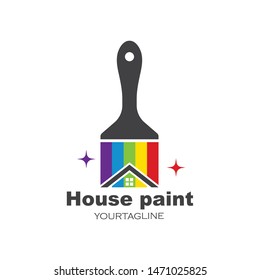 house paint logo icon vector illustration design