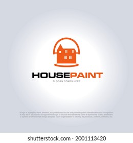 House Paint Vector Logo Design