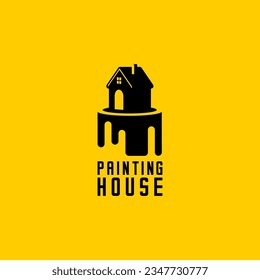 house paint vector, paint roller and house