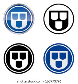 House Painter and Decorator - Traditional Craftsmen's Guild Vector Symbol, four variations