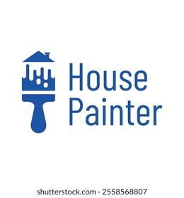 house painter flat minimalist logo design